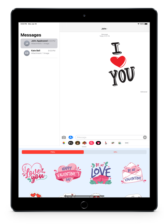 Screenshot #5 pour Valentines - GIFs & Stickers