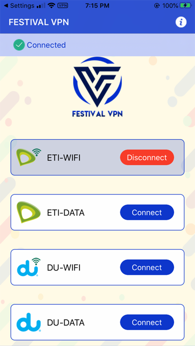 Festival VPN Screenshot