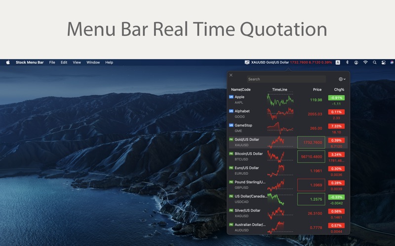 Screenshot #3 pour Stock Menu Bar