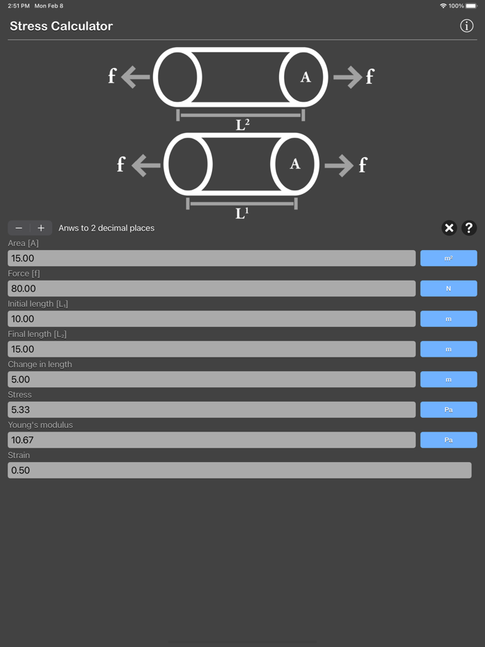 Stress Strain Calculator