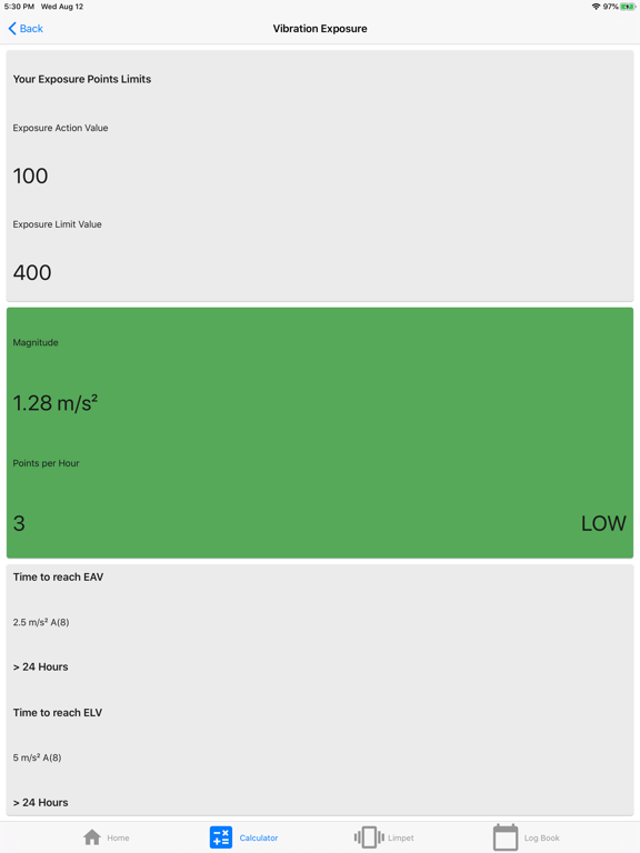 Screenshot #6 pour HAV Calculator