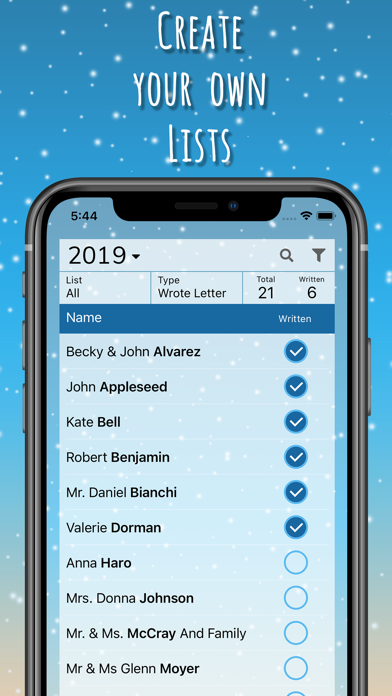 The Christmas Card List Screenshot