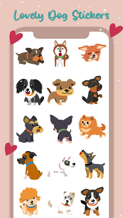 Screenshot #2 pour Lovely Dog Stickers Pack