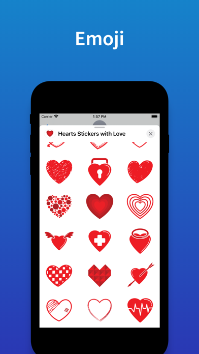 Screenshot #2 pour Autocollants coeur & emoji