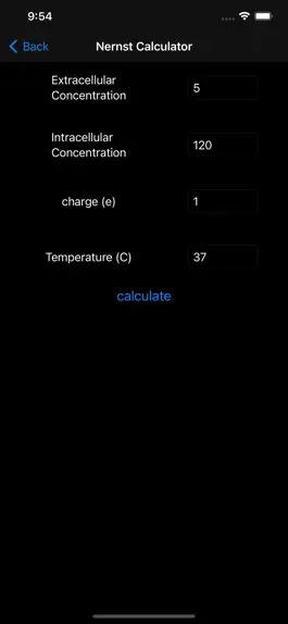 Game screenshot Nernst-GHK Calculator hack