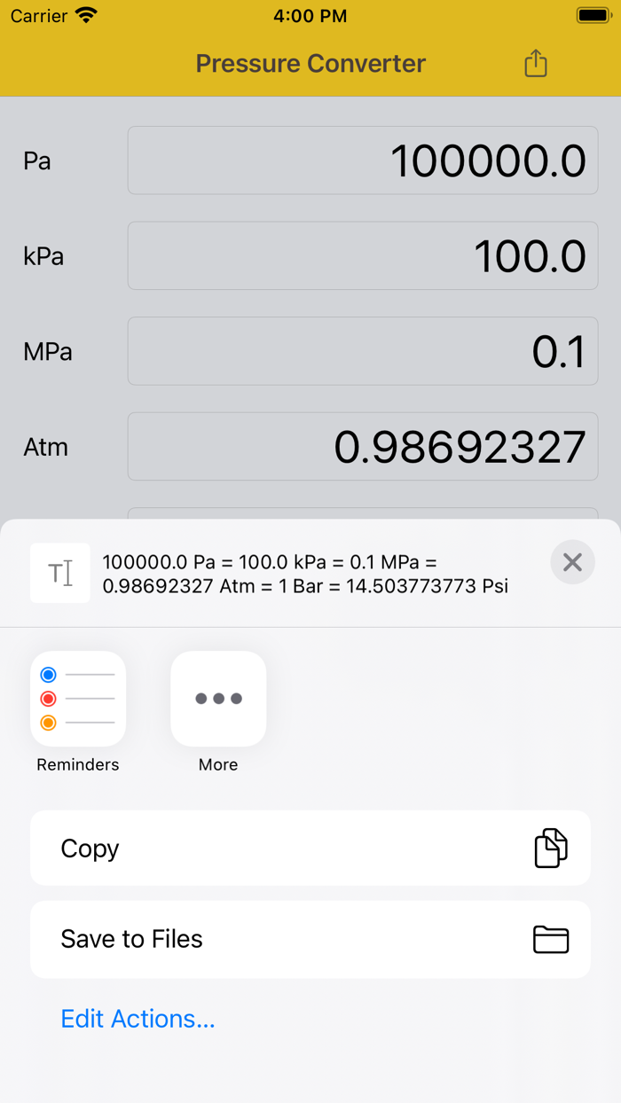 Pressure Converter Psi Bar Pa