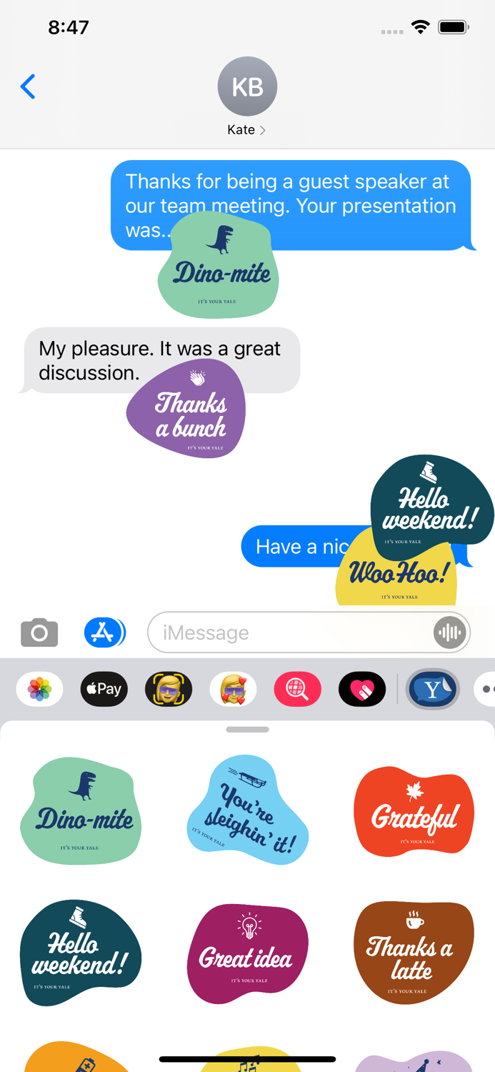 Its Your Yale Chat Stickers