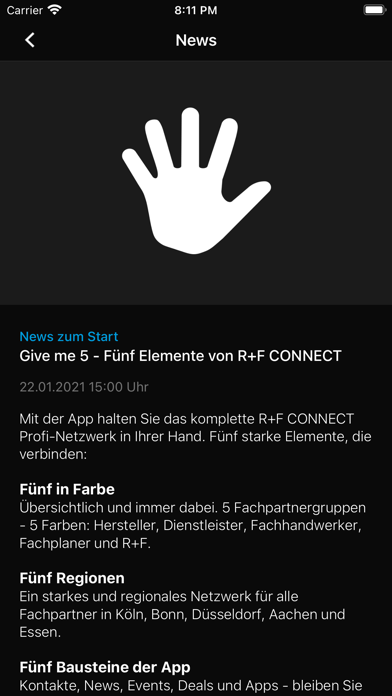 R+F CONNECT Screenshot