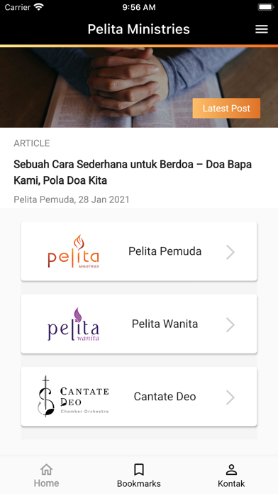 Pelita Ministries App Screenshot