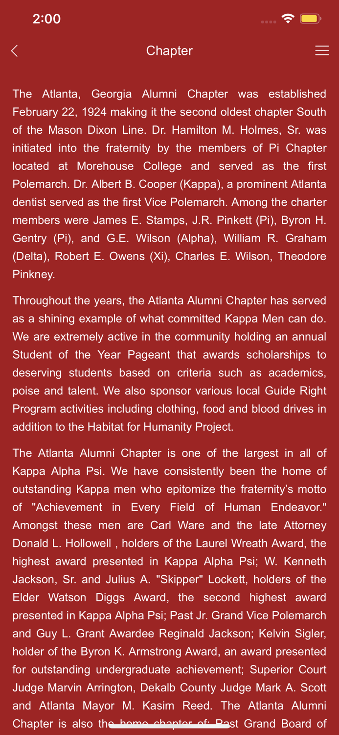 Atlanta Alumni Chapter app