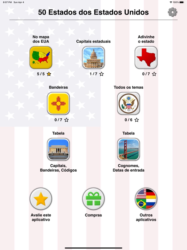 Os 50 Estados dos EUA - O Quiz na App Store