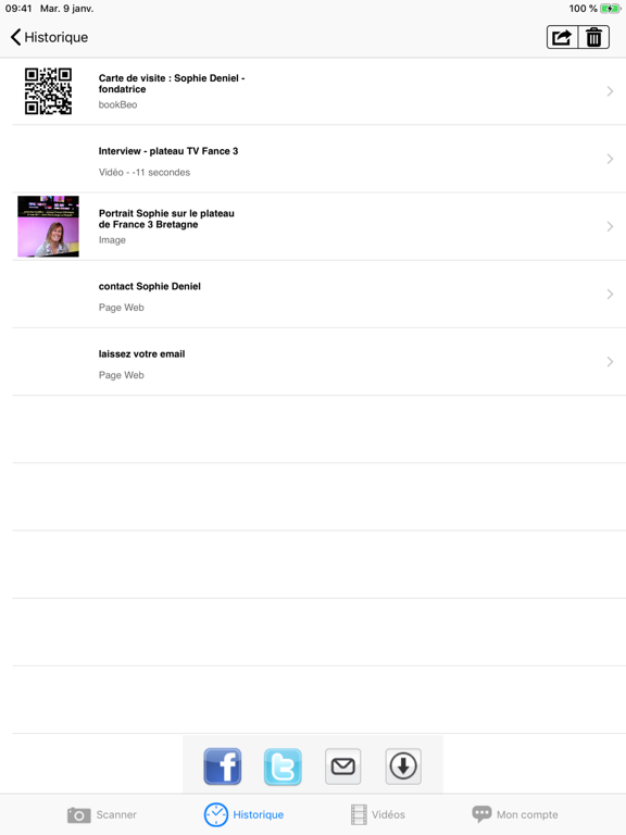 Screenshot #6 pour bookBeo – lecteur de QR Codes