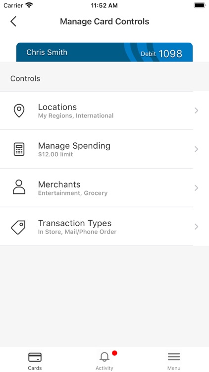 FoxCU Card Controls by Fox Communities Credit Union