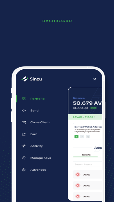 Sinzu Wallet Screenshot