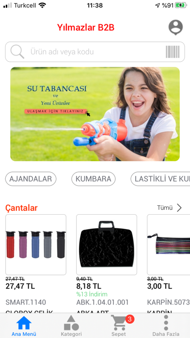 Yilmazlar Kirtasiye B2B Screenshot