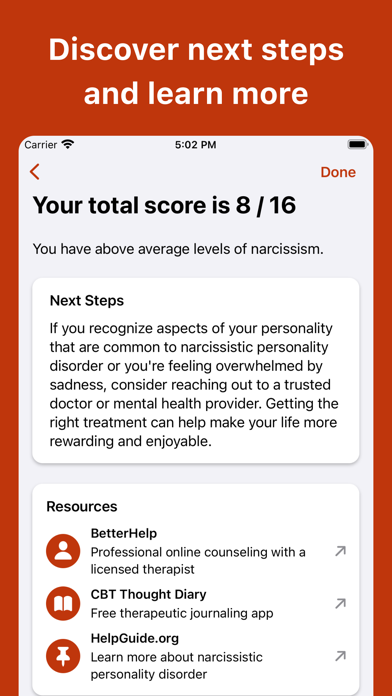 Screenshot #3 pour Narcissistic Personality Test