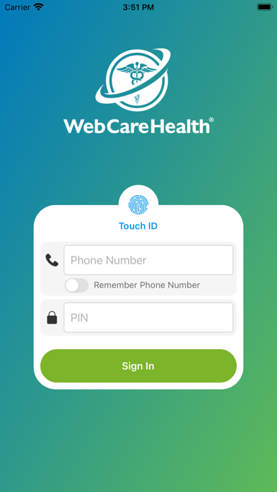 WebCareHealth Screenshot