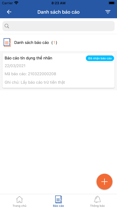 Thông tin tín dụng PCB Screenshot