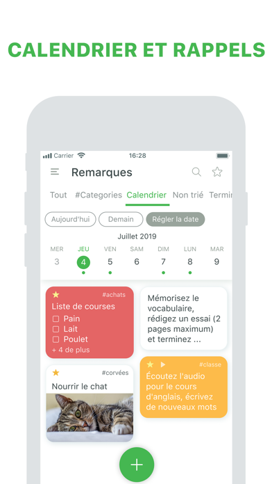 Screenshot #2 pour Bloc-notes, listes, calendrier