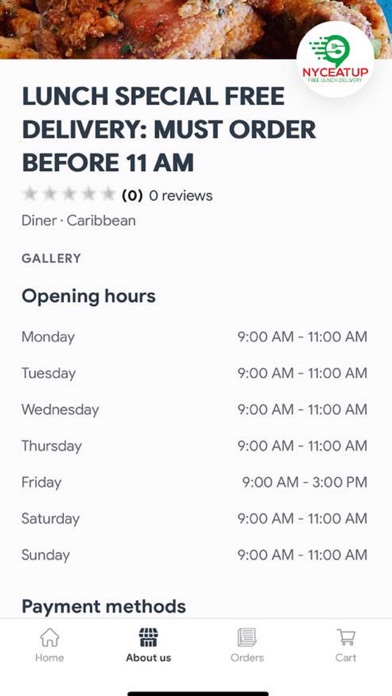 Carib Food Delivery Screenshot