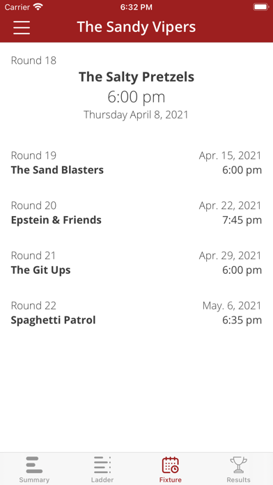 Sportskeep Results Screenshot