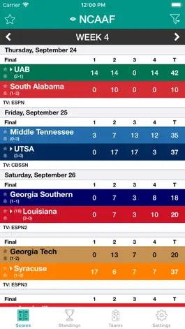 Game screenshot College Football Scores Live mod apk