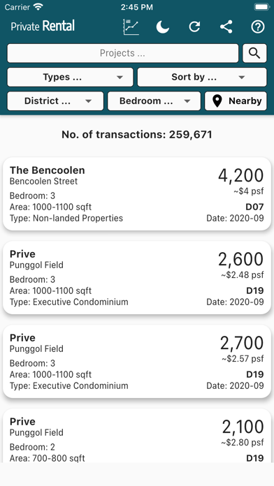 Private Rental Screenshot