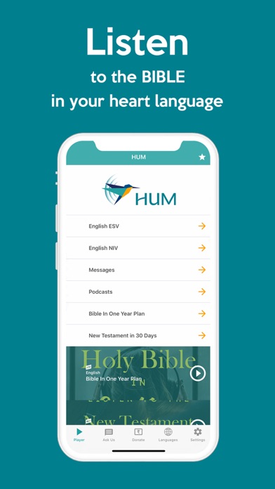 HUM Audio Bible App Screenshot
