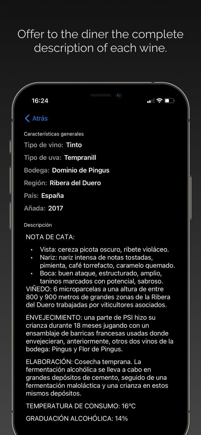 Wine Advisor for restaurants