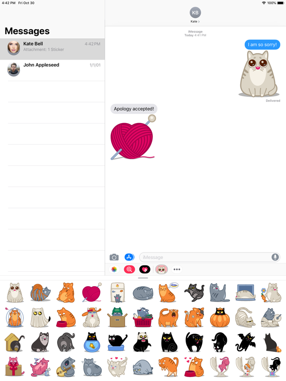 Screenshot #4 pour Cat Stickers Pack