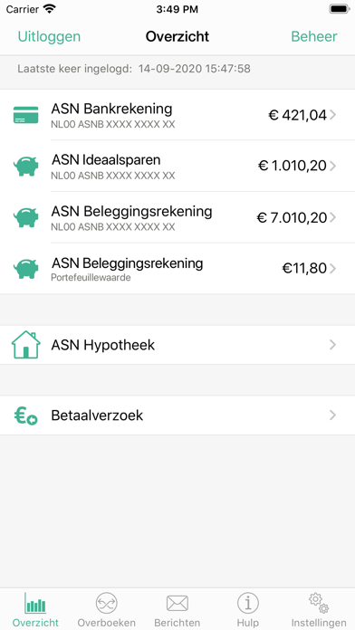 ASN Bank Zakelijk Screenshot