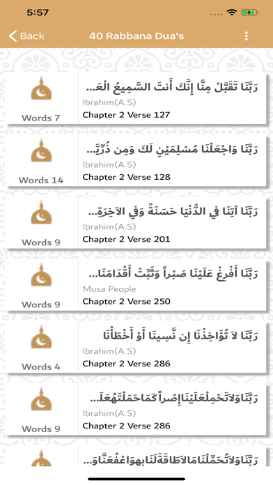Prophets 40 Duas Screenshot