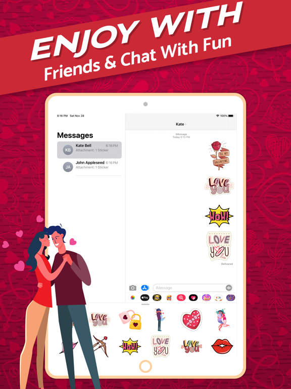 Screenshot #6 pour Love Friends Forever Stickers