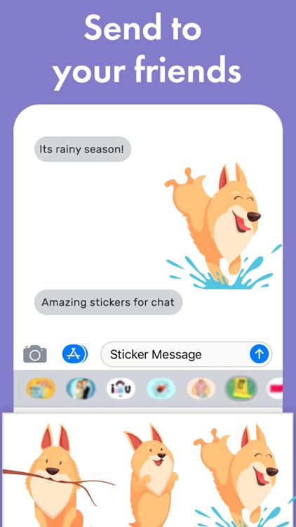 Lucky Dog Animated Stickers