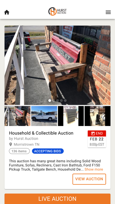 Hurst Auction Screenshot