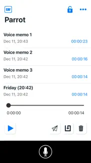 parrot audio recorder iphone screenshot 1