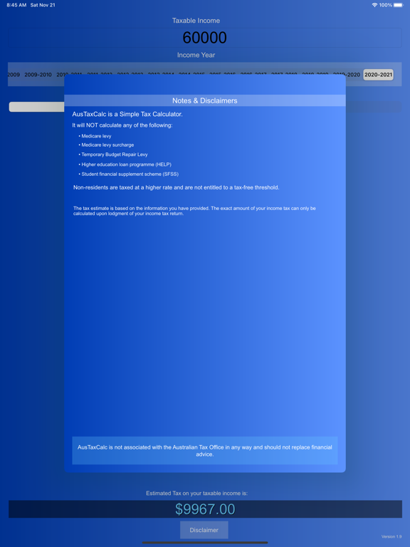 Screenshot #5 pour AusTaxCalc