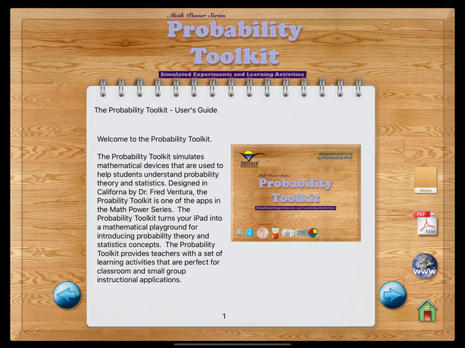 #2. Probability Toolkit (iOS) 由: Ventura Educational Systems