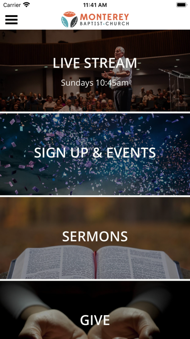Monterey Baptist Church Screenshot