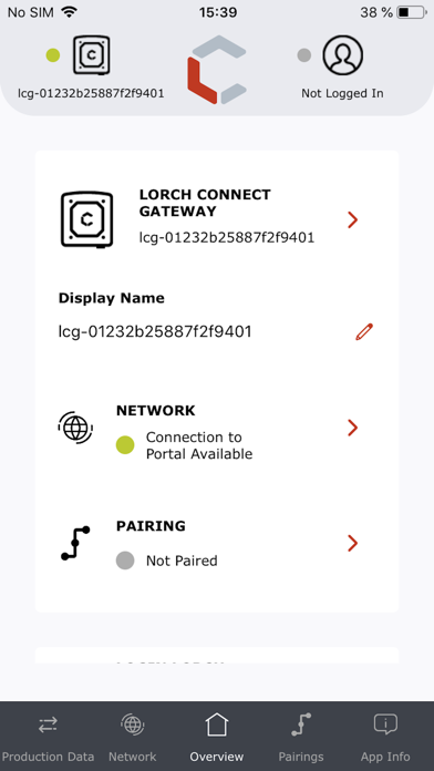 Lorch Connect Gateway App(LCG) Screenshot