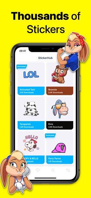 Cartoon sticker store app