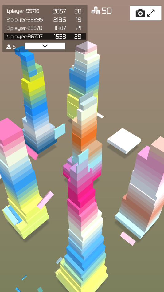 #6. towerz.io - Multiplayer Stack (iOS) 由: Murat Yucel