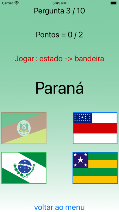 Estados do Brasil - Jogo Screenshot
