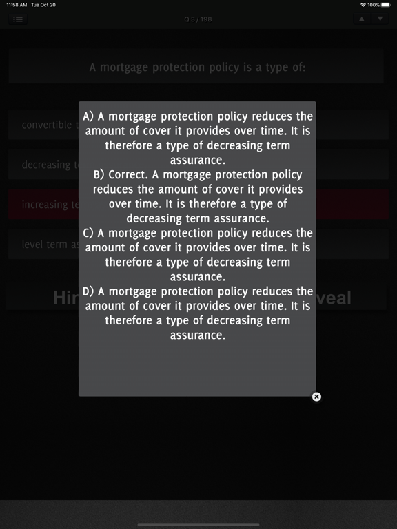 Screenshot #5 pour CeMAP 1 Mortgage Advice Exam