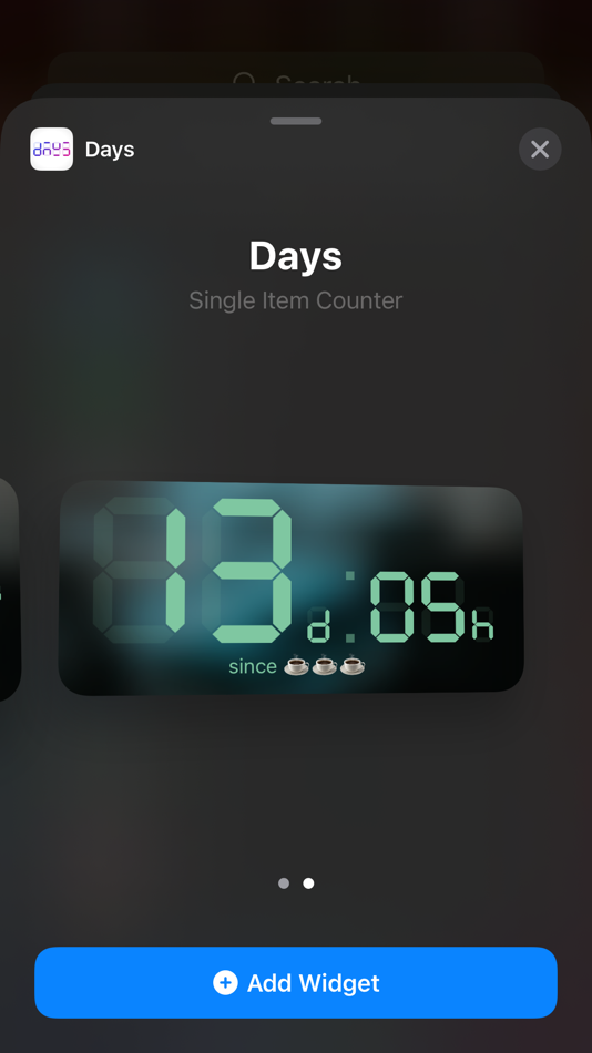#7. Days - Keeping track of events (iOS) Podle: Ziga Dolar