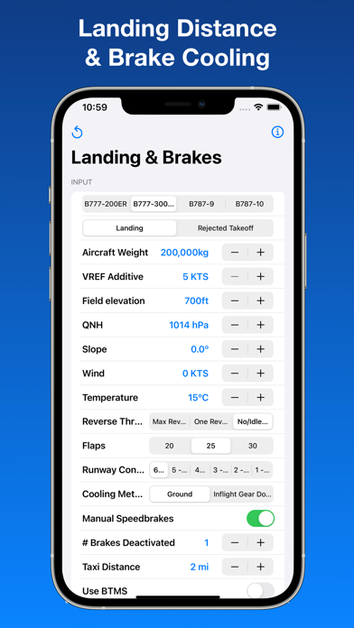 Screenshot #1 pour B777/787 Landing & Brake Tool