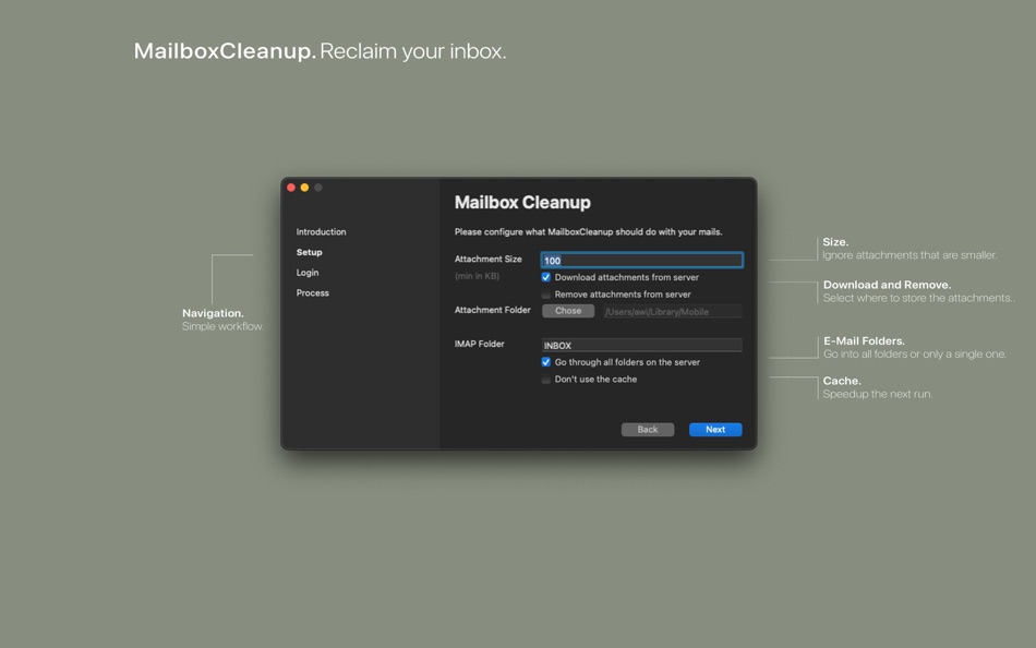 #1. MailboxCleanup (macOS) 由: Alexander Willner