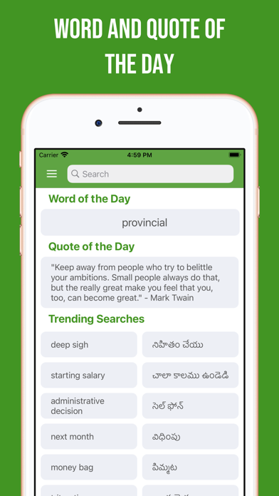 Telugu-English Dictionary Screenshot