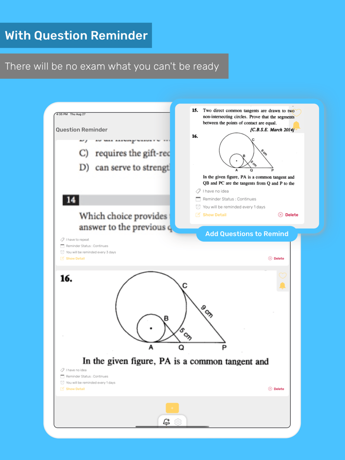 Question ReminderLesson Coach