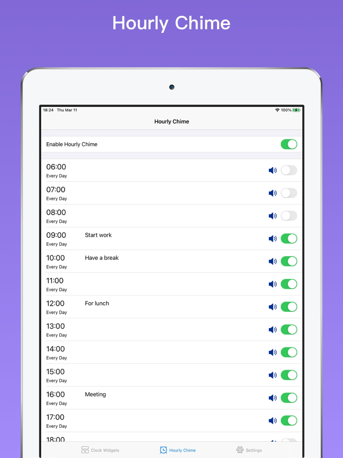Clock Widgets in Standby Mode